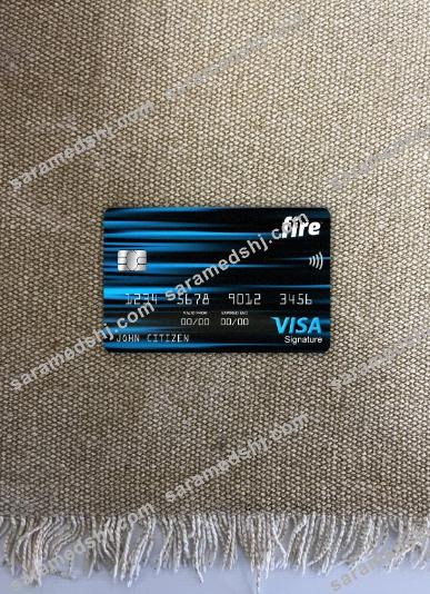 Ireland Fire Financial bank visa signature card photolook front